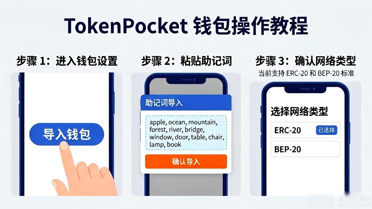 TokenPocket下载后怎么用？新手操作三步走